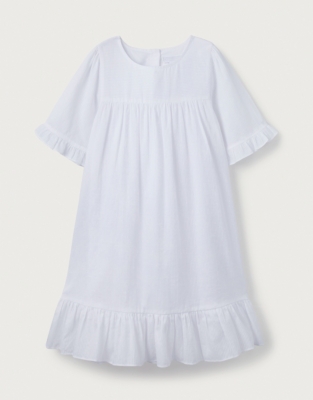 Frill-Hem Nightdress (1-12yrs) | Girls' Nightwear | The White Company UK