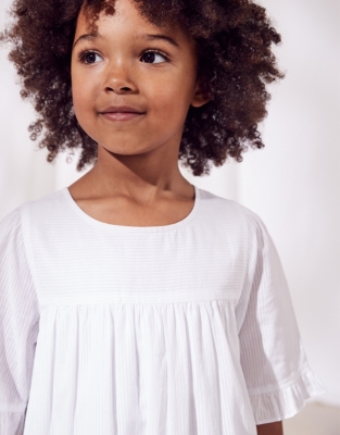 Frill-Hem Nightdress (1-12yrs) | Girls' Nightwear | The White Company UK