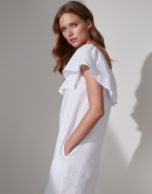 Frill Linen Dress Clothing Sale The White Company UK