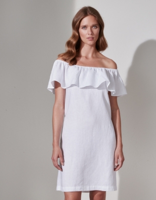 Frill Linen Dress Clothing Sale The White Company UK