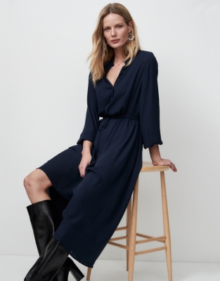frill neck gown