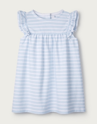 Frill-Sleeve Jersey Dress | Baby Girls' | The White Company UK