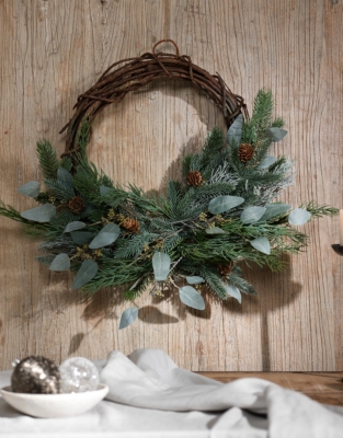 Frosted Eucalyptus Wreath – 40cm
