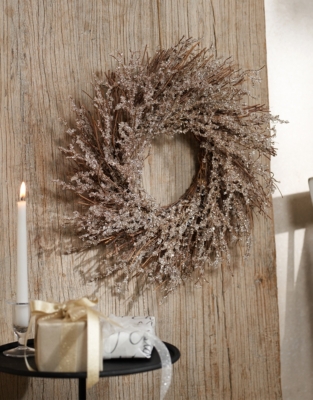 Frosted Glitter Wreath – 45cm