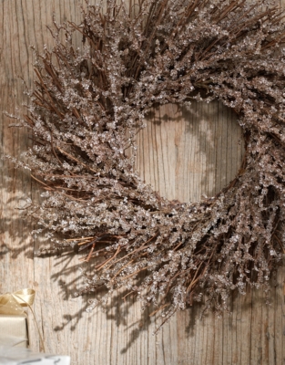 Frosted Glitter Wreath – 45cm