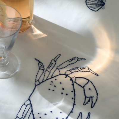 Fruits De Mer Embroidered Table Runner