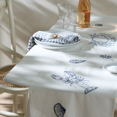 Fruits De Mer Embroidered Table Runner