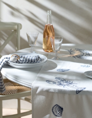 Fruits De Mer Embroidered Table Runner