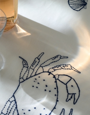 Fruits De Mer Embroidered Table Runner