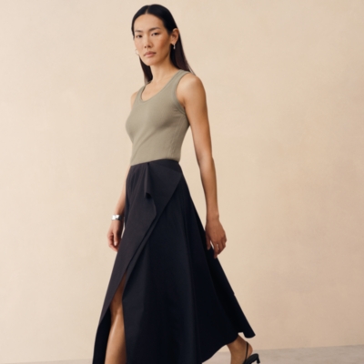 Full Circle Draped Skirt