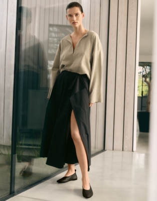 Full Circle Draped Skirt