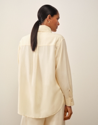 Funnel Neck Boyfriend Shirt