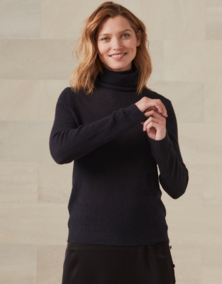 Funnel-Neck Cashmere Layering Jumper | Cashmere Clothing | The White ...