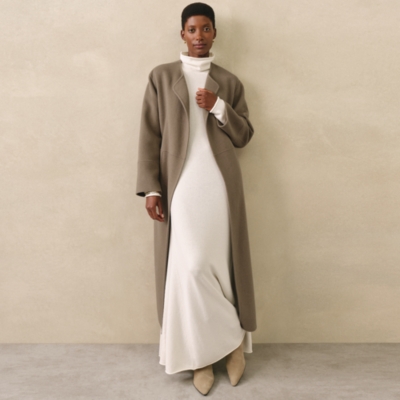 Funnel Neck Dress with Cashmere