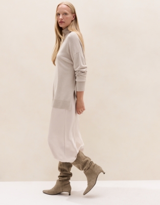 Funnel-Neck Jumper and Dress – with Cashmere
