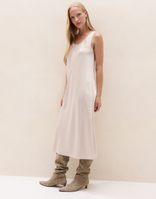 Funnel-Neck Jumper and Dress – with Cashmere - Soft Mushroom