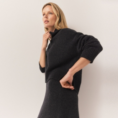  Funnel Neck Jumper with Cashmere