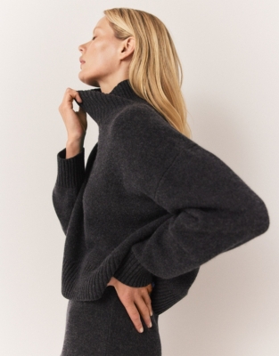  Funnel Neck Jumper with Cashmere