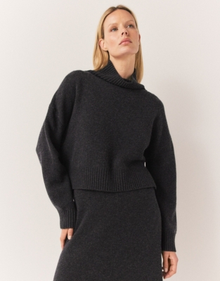  Funnel Neck Jumper with Cashmere