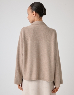 Funnel Neck Jumper with Cashmere