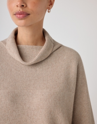 Funnel Neck Jumper with Cashmere