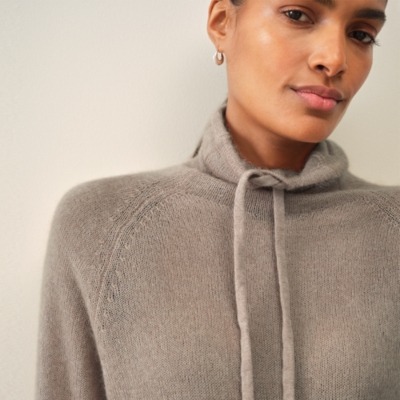 Funnel Neck Jumper with Mohair