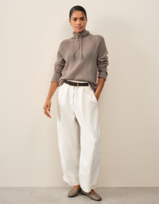 Funnel Neck Jumper with Mohair