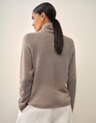 Funnel Neck Jumper with Mohair