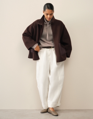 Funnel Neck Jumper with Mohair