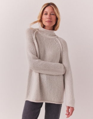 Funnel Neck Jumper with Silk | Clothing Sale | The White Company UK