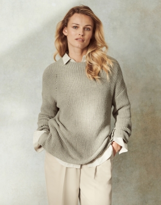 Funnel-Neck Jumper | Clothing Sale | The White Company UK