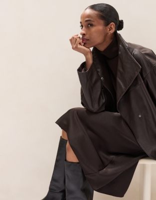 Funnel Neck Mixed Media Knitted Dress with Cashmere
