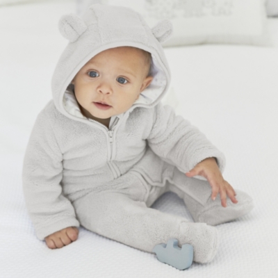 Bear Ears Fleece Romper | Children's & Baby Sale | The White Company UK