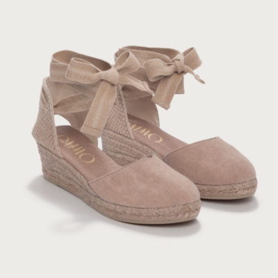 Gaimo Canvas Round Toe Wedge Espadrilles
