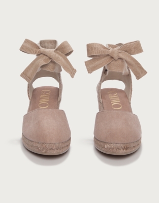Gaimo Canvas Round Toe Wedge Espadrilles