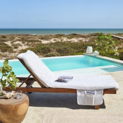 Garden Lounger Towel Cover – with Pockets Bathroom Sale The