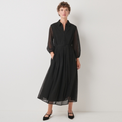 Geometric Broderie Shirt Dress