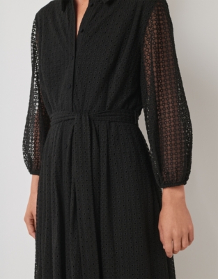 Geometric Broderie Shirt Dress