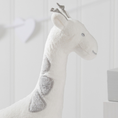 grey giraffe stuffed animal