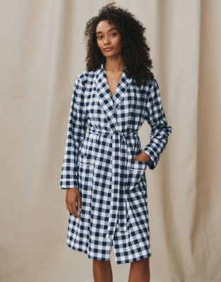 Brushed cotton 2024 dressing gown womens