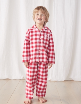 Gingham Pyjamas (112yrs) Boys' Nightwear The White Company UK