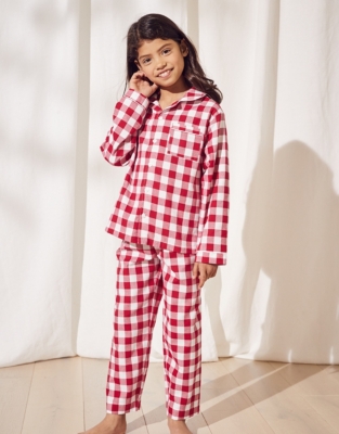 Red and discount white check pyjamas