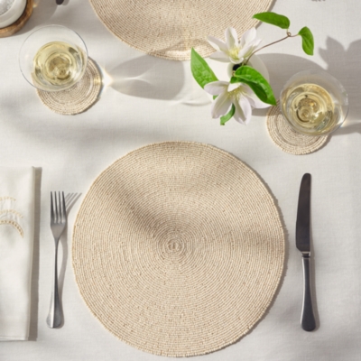 Glass Beaded Coasters – Set of 4