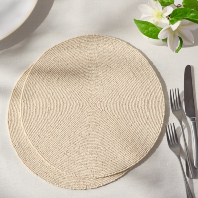 Glass Beaded Placemats – Set of 2