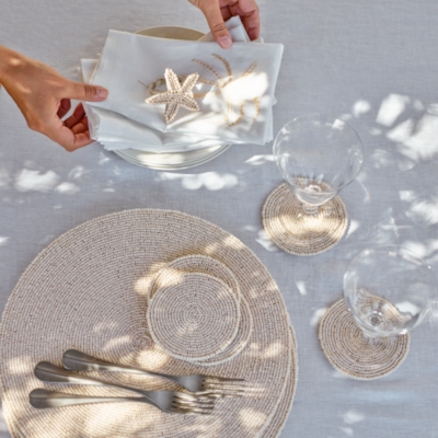 Glass Beaded Placemats – Set of 2