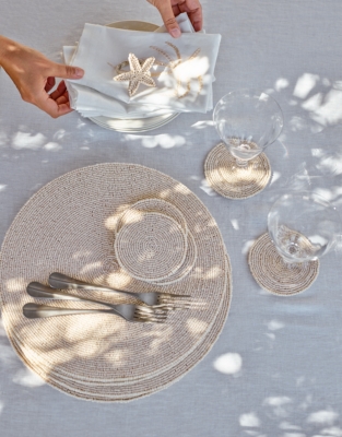Glass Beaded Placemats – Set of 2