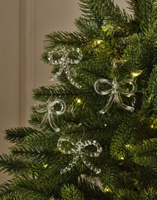 Glass Bow Decorations – Set of 4