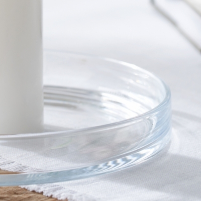 Glass Candle Plate Home Accessories The White Company UK