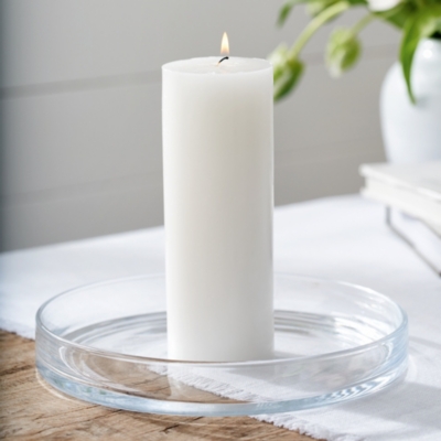 Glass Candle Plate Home Accessories The White Company UK