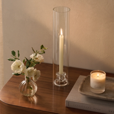 Glass Dinner Candle Hurricane